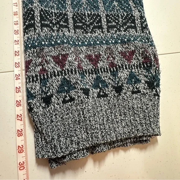 Vintage Mens Grandpacore Cardigan Sweater Size Large Geometric Abstract Aztec - Picture 12 of 13